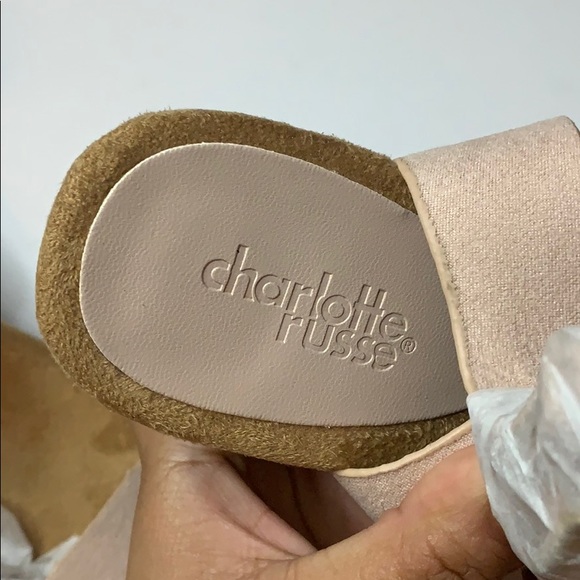 Charlotte Russe Suede Mini Wedge Sandal 👡 - Picture 4 of 5